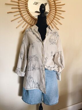 Vintage Desert Linen Top